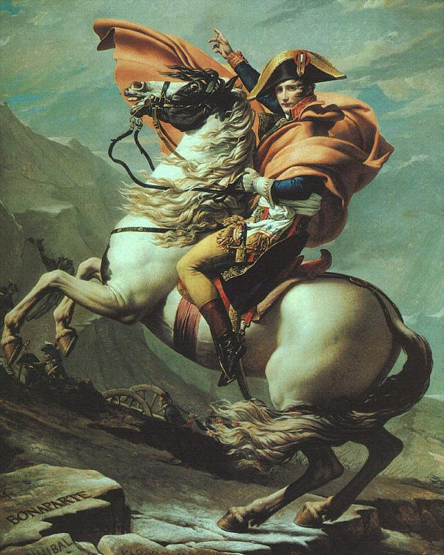 Jacques-Louis  David Napoleon Crossing the Saint Bernard Sweden oil painting art